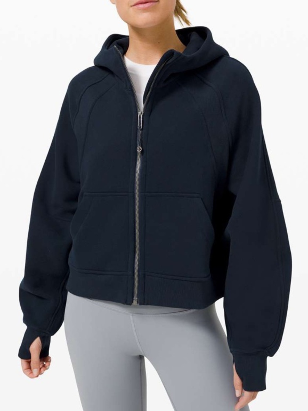 Lululemon True Navy Scuba Oversized Full Zip Size XS/S